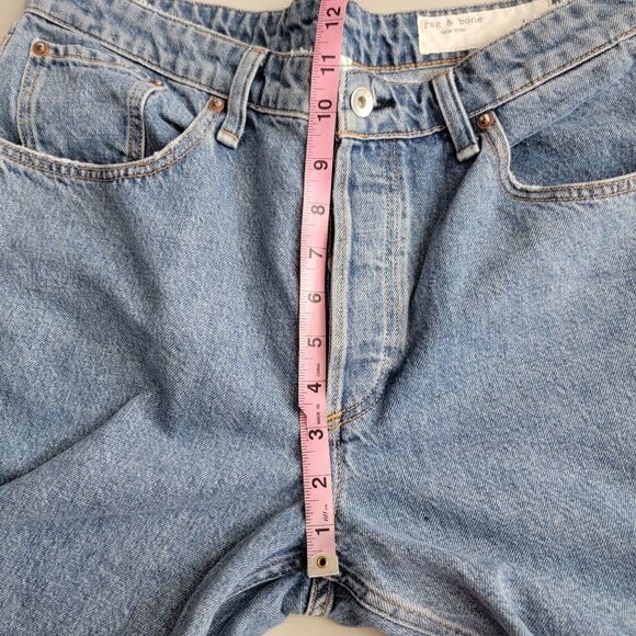 Rag & Bone Womens Rosa Mid Rise Walking Shorts Cut-off Denim Size 31 Button Fly - Picture 9 of 13